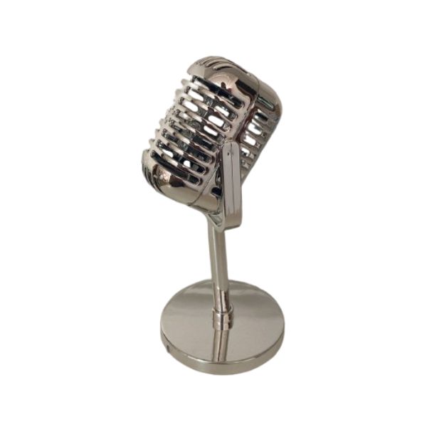 Microfone Vintage Prata 